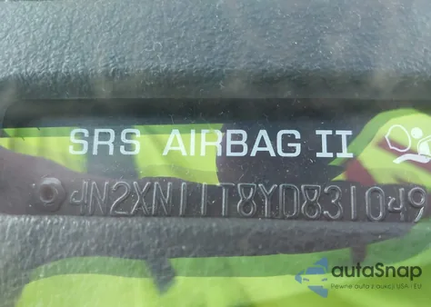 2000 Nissan Quest Gle/Gxe/Se-Cloth/Se-Leather z USA, uszkodzony, nr VIN 4N2XN11T8YD831049